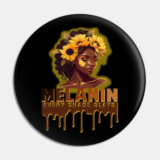 Melanin Every Shade Slays Black History Month Africa Pride Pin