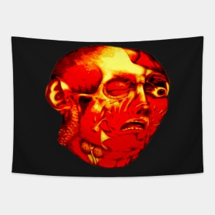 Scary Skull With Muscles And Eyeball. Tapestry