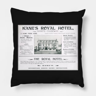 Advert Kane's Royal Hotel N Ireland 1902 Pillow