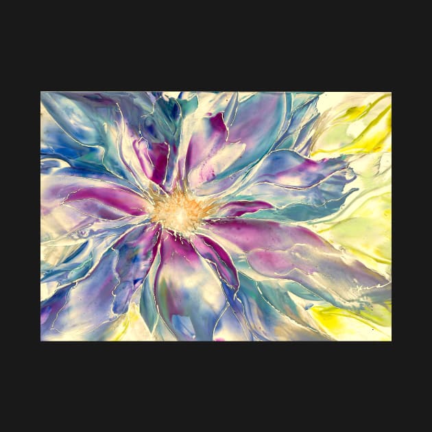 Colorful Clematis Abstract Bloom by JMarieDesigns