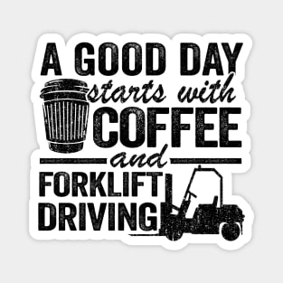 Coffee & Forklift Driving Forklift Operator Driver Gift Funny Magnet