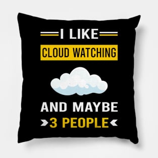 3 People Cloud Watching Pillow