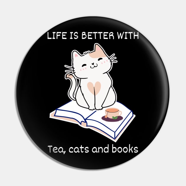 Life is better with cats Pin by zackdesigns