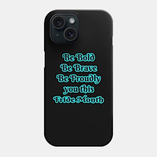 Celebrating Diversity: Embrace Unity in Colorful Typography for Pride Month Phone Case