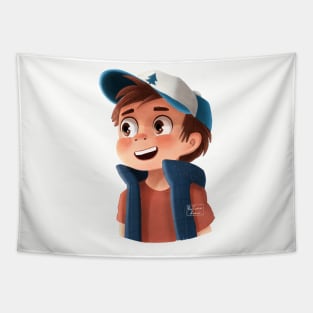 Dipper Pines Portrait from Gravity Falls Tapestry