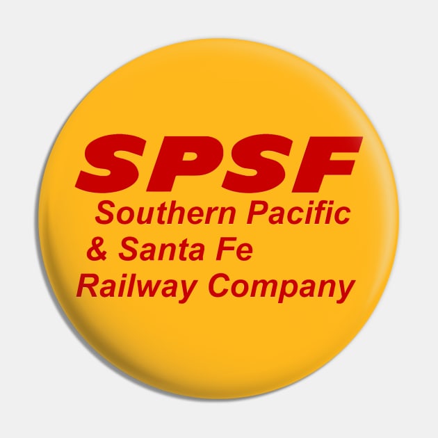 SPSF Red Lettering Logo Upper Left Chest T-Shirt Pin by Kodachrome Railway Colors