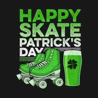 Funny Saint Patrick's Day Roller Skates & Beer T-Shirt