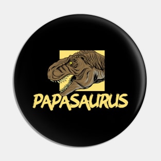 Funny Papasaurus Rex T-Rex Father's Day Dinosaur Pin