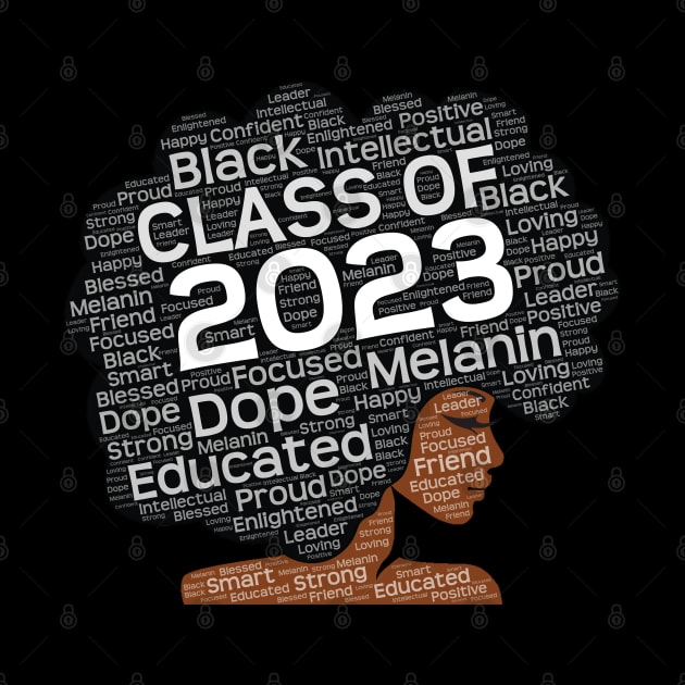 Class of 2023 Black Woman Afro by blackartmattersshop