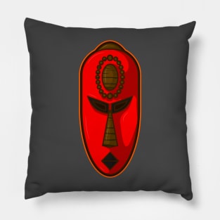 Ancient african aboriginal mask design Pillow