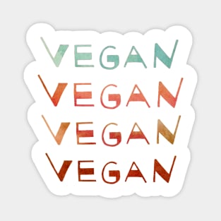 VEGAN - Stacked Watercolor VEGANS Magnet