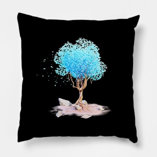 Blue Tree Pillow