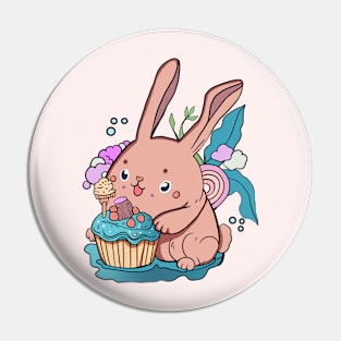 Cute kawaii bunny Pin