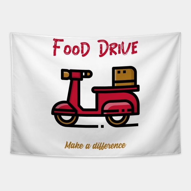 Food Drive - Make a difference Tapestry by All About Nerds