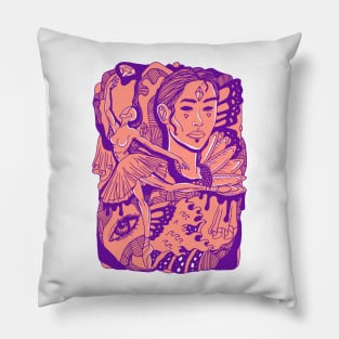 Violet Dahlia Ballerina Pillow