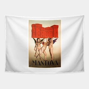 MANTOVA ITALY Mantua Baby Fairies Enchanted Vintage Italian Travel Tapestry