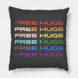 Free Hugs Pride Flag Pillow