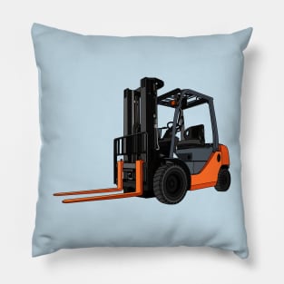 Forklift cartoon illustration Pillow