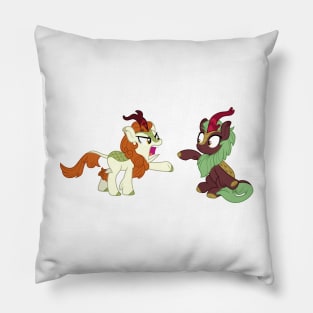 Autumn Blaze mad at Cinder Glow Pillow