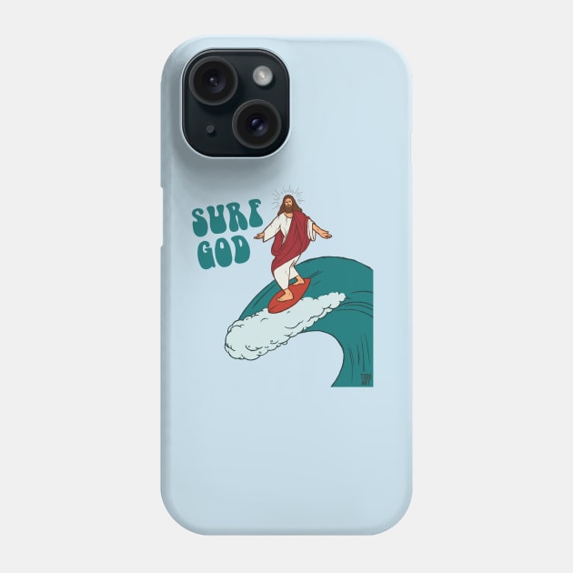 surf god Phone Case by toddgoldmanart