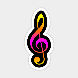 Neon Music Note Magnet