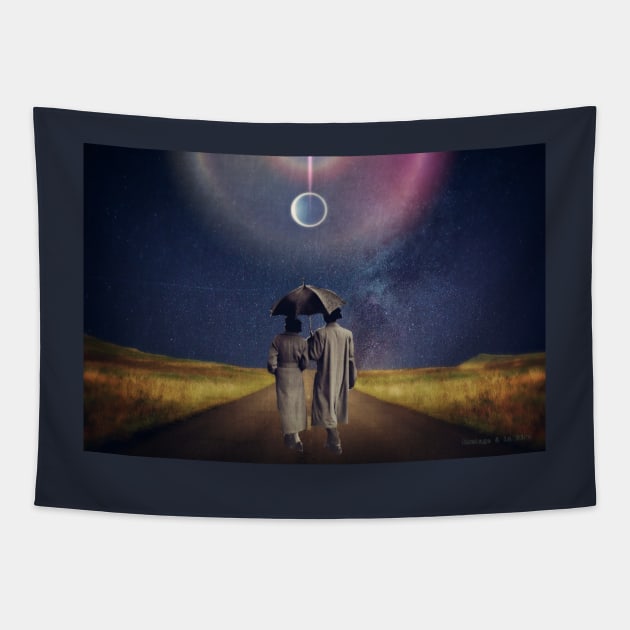 Night Walk by MontagealaBira Tapestry by montagealabira