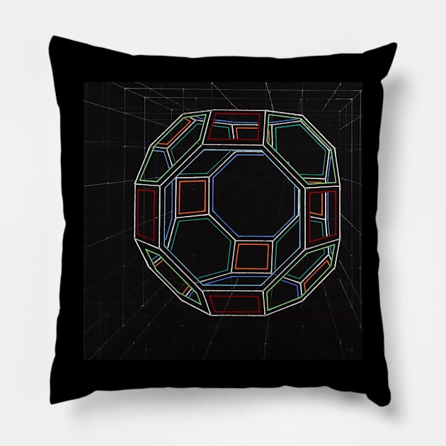 geometry crcle hold Pillow by cleanergeometry