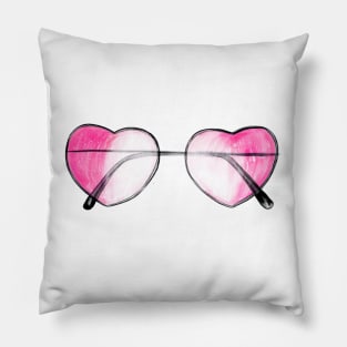 Pink Heart Sunglasses Pillow