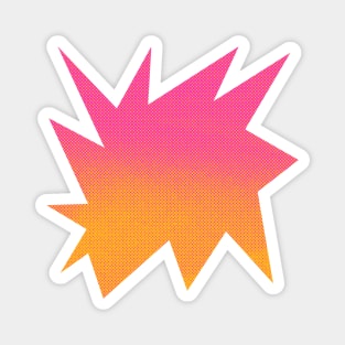 Neon Funky Halftone Burst: A Colorful Explosion of Style Magnet