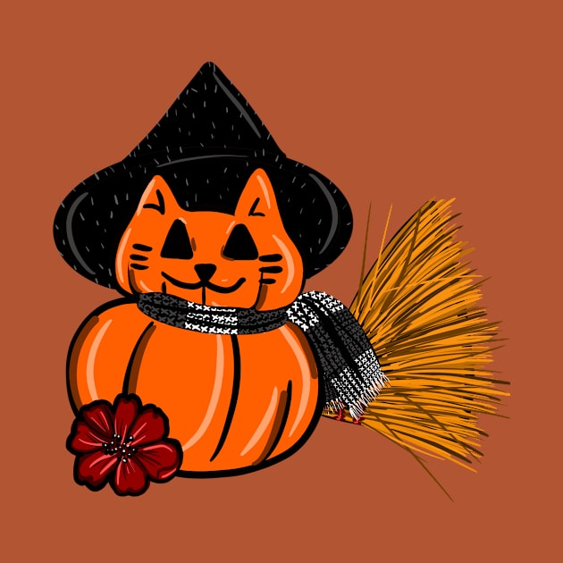 Pumpkin cat by Witchvibes