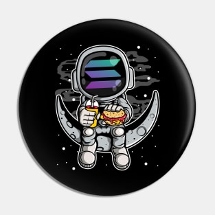 Astronaut Fastfood Solana Coin To The Moon Crypto Token Cryptocurrency Wallet Birthday Gift For Men Women Kids Pin