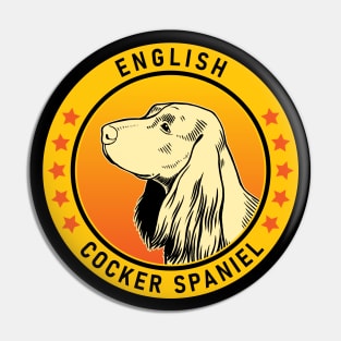 English Cocker Spaniel Dog Portrait Pin