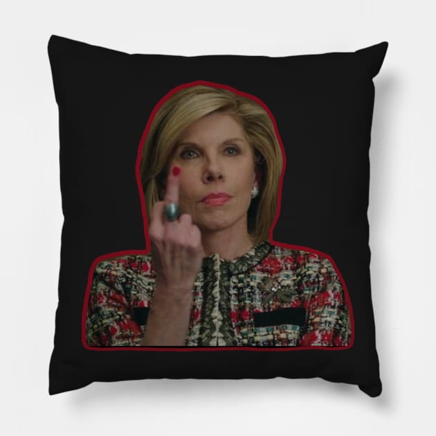 Diane Lockhart Flip Off Pillow by baranskini