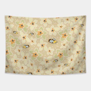 Bees in Flowers Tapestry