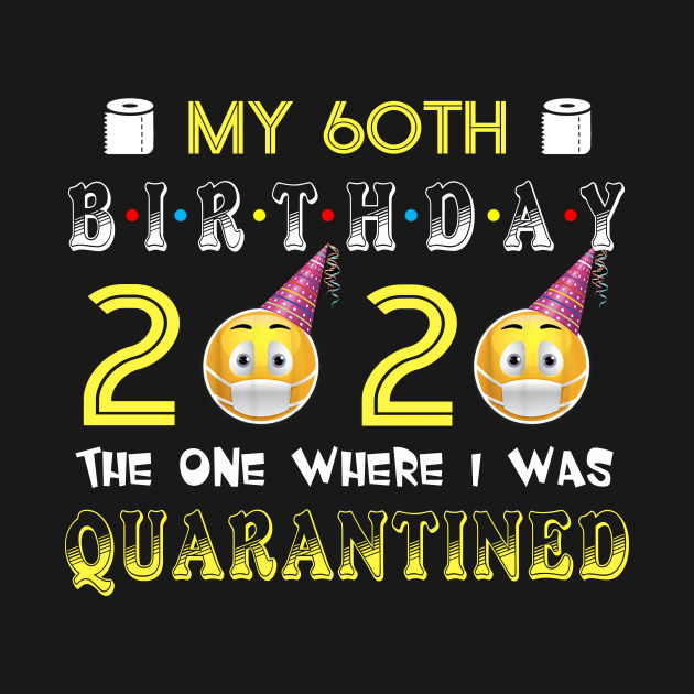 my 60th Birthday 2020 The One Where I Was Quarantined Funny Toilet Paper by Jane Sky