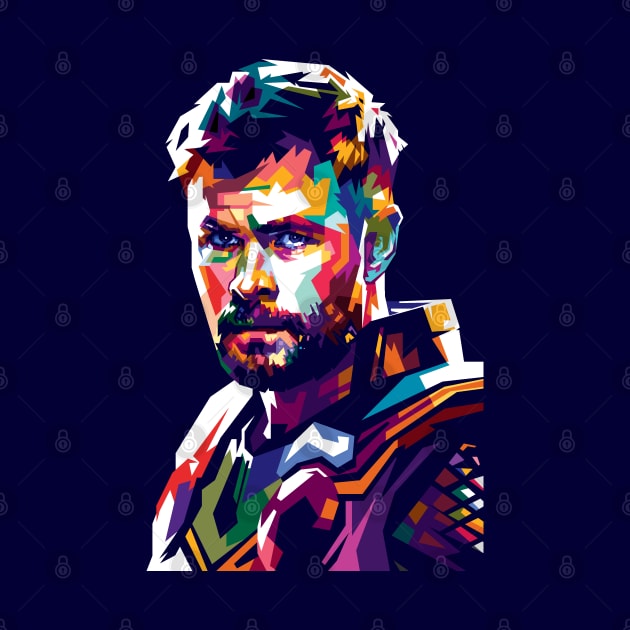 Chris Hemsworth Pop Art by RJWLTG