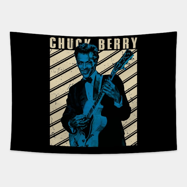 Berry's Bluesy Rhythms on Your Shirt Rock On! Tapestry by MilanVerheij Bike