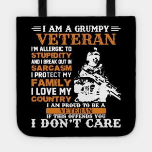 i am a grumpy veteran Tote