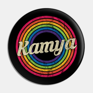 Kamya - Retro Rainbow Faded-Style Pin