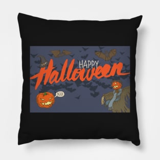 Halloween Greeting Card Pillow