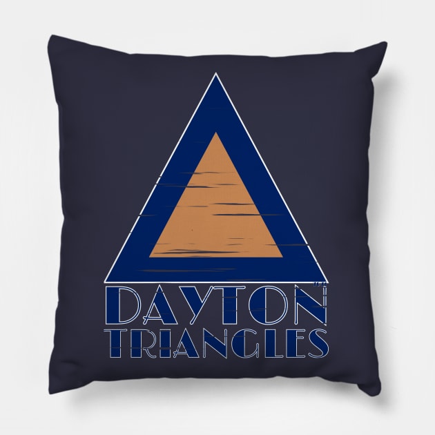 Vintage Dayton Triangles Pillow by 7071