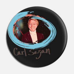 Portrait of Carl Sagan Pin