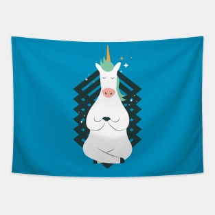 UNICORN YOGA POSE funny workout Tapestry