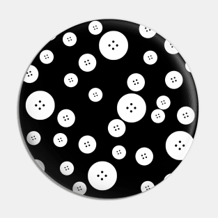 Black and White Button Clutter Pin