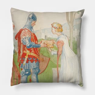 Lisana and Margon by Carl Larsson Pillow