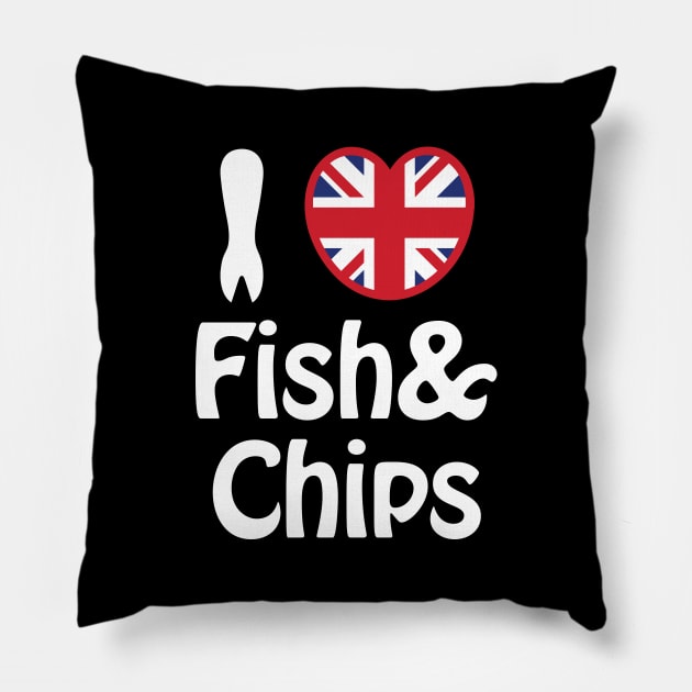 I Heart [Love] Fish & Chips Pillow by tinybiscuits