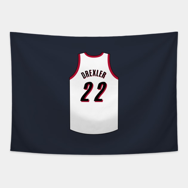 Clyde Drexler Portland Jersey Qiangy Tapestry by qiangdade