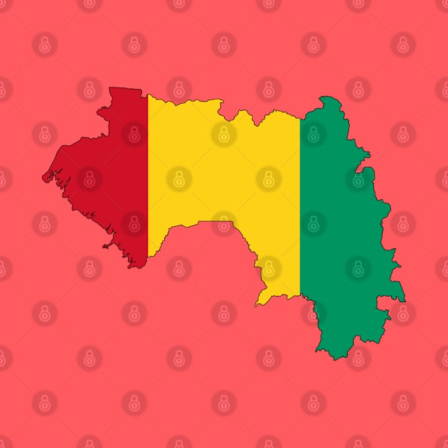 Guinea Flag Map by Historia