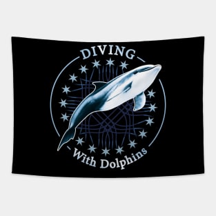 Diving with Dolphins Tapestry