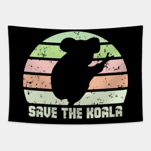 Save the Koala Vintage Retro Animal Lovers Gift Tapestry